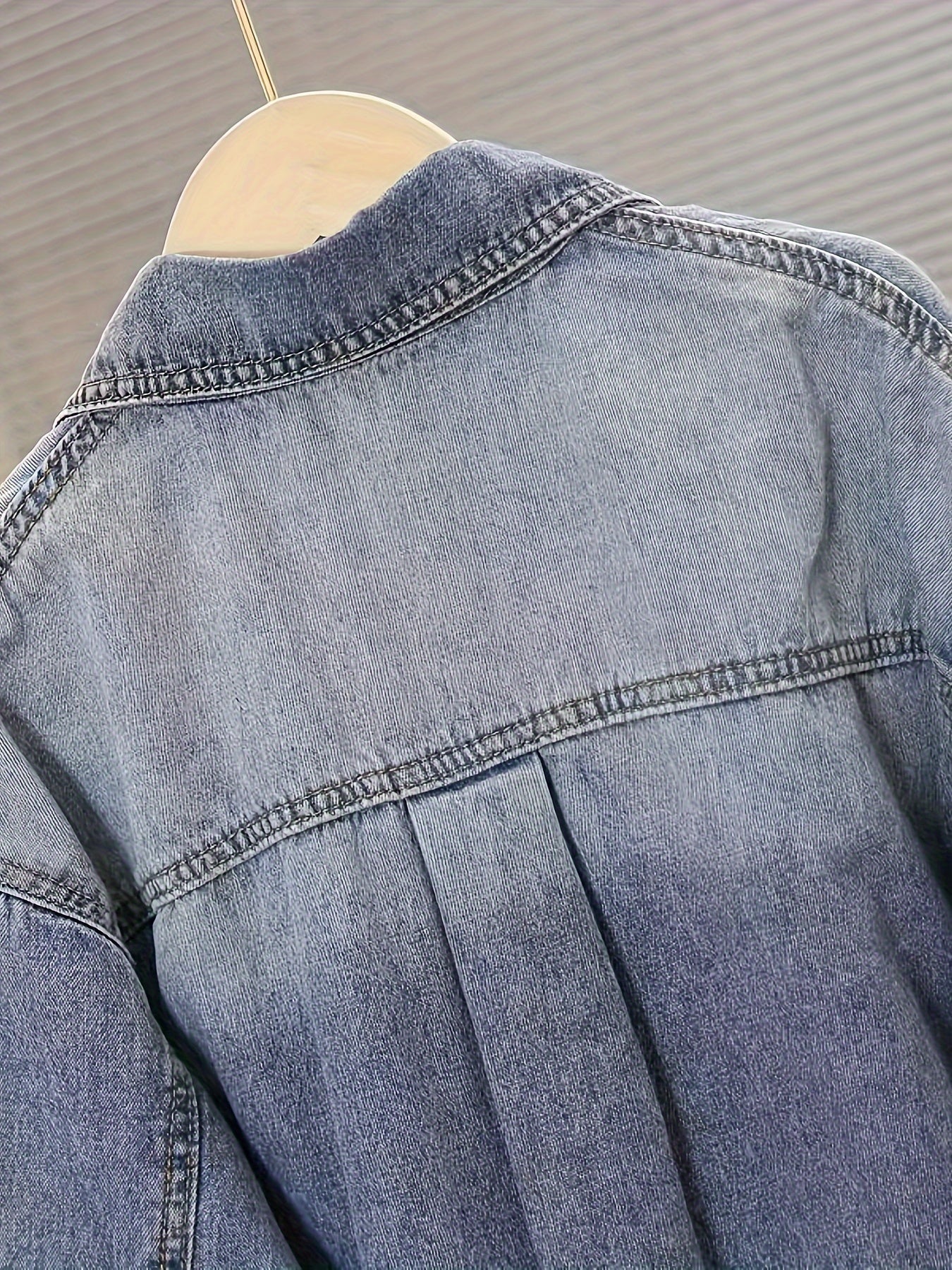 Мужская джинсовая куртка свободного кроя с пуговицами, карманами и отложным воротником, осень-зима, повседневная