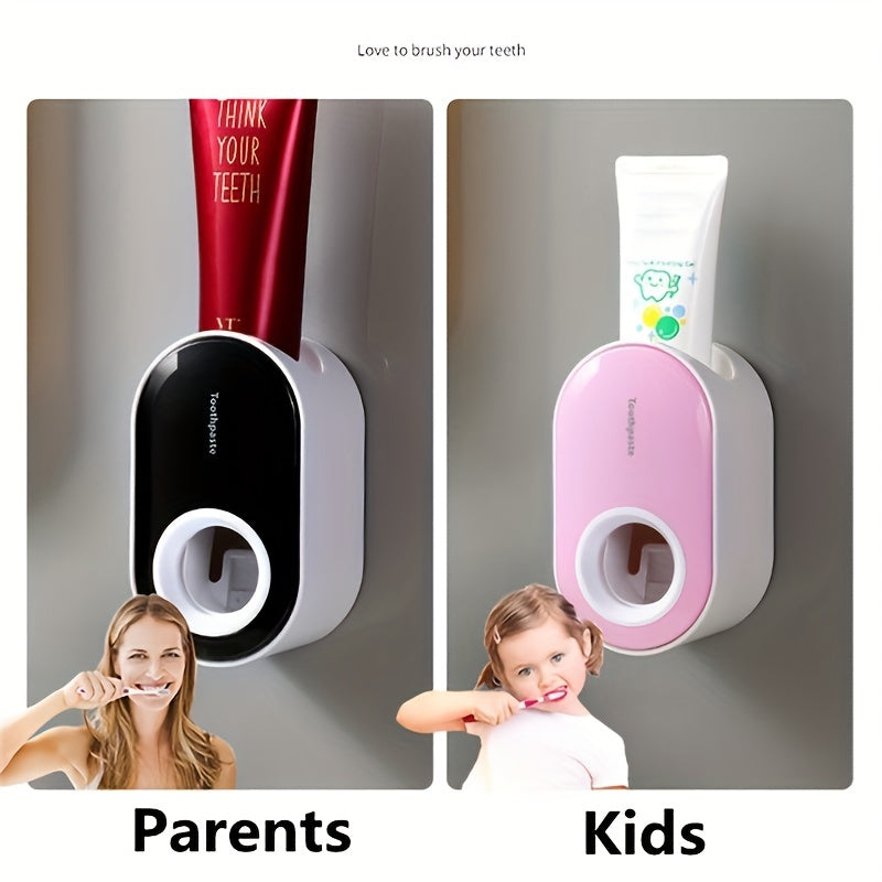 Automatic Toothpaste Dispenser Wall Mount Bathroom Accessories Set