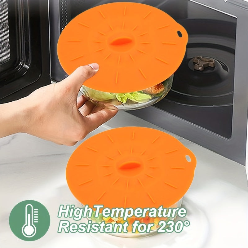 Set of 5 Silicone Food Covers Microwave and Dishwasher Safe Various Sizes