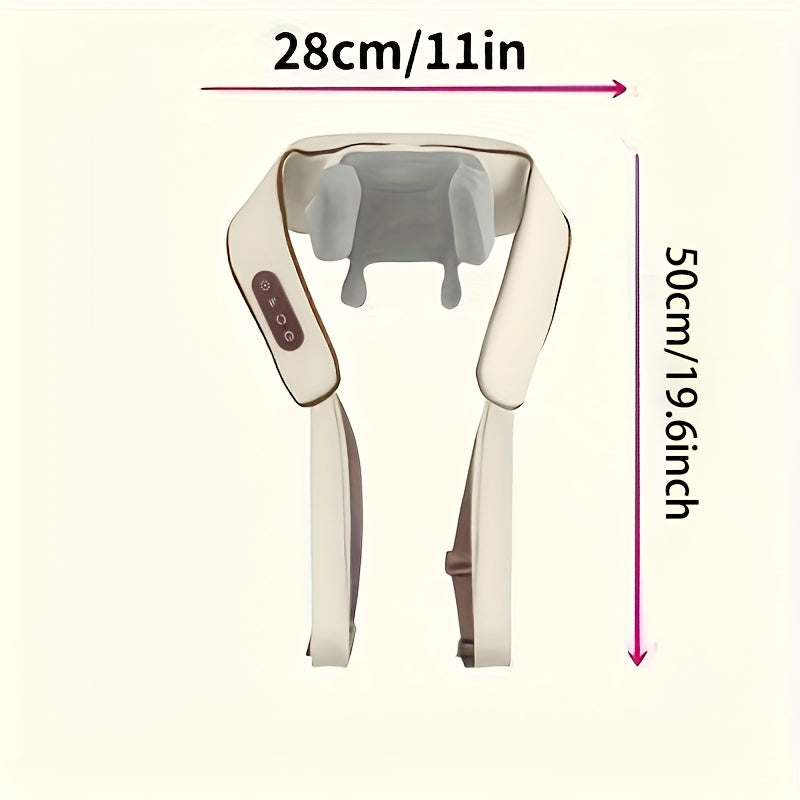 Rechargeable Shiatsu Shoulder and Neck Massager with Heating Function