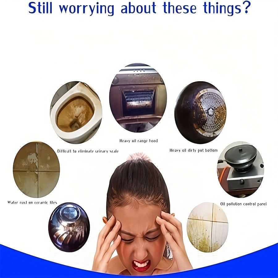 Paquete de 120 unidades de polvo limpiador de acero inoxidable de 10g, desengrasante de uso intensivo, no tóxico