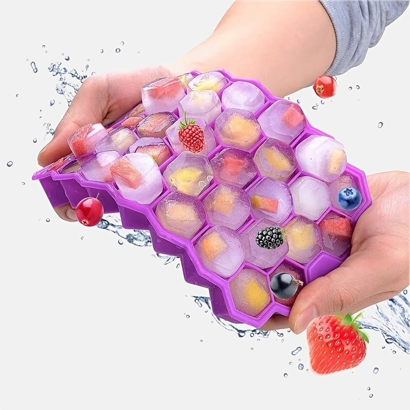 Silicone Honeycomb Ice Tray 37 Compartments Reusable for Ice, Chocolate, Candy
