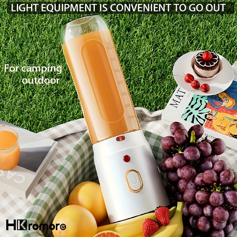 Портативный двойной стакан-миксер 450 мл, перезаряжаемый через USB, пищевой пластик PP для дома и путешествий