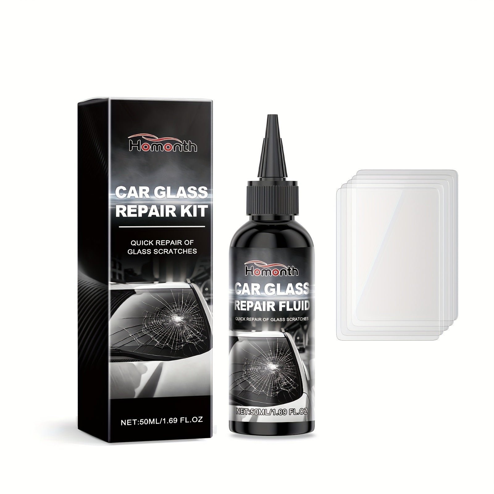 Car Glass Restoration Fluid Kit for Windshield Clarity and Transparency
