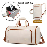 60L Multifunctional Travel Backpack Nylon Wet Dry Separation Shoe Compartment Removable Strap