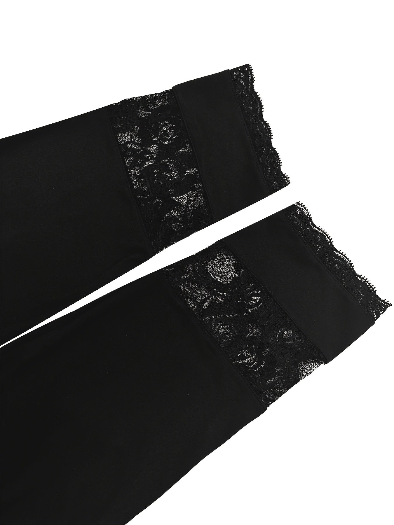 Women's High-Waisted Non-See-Through Workout Leggings with Lace Trim