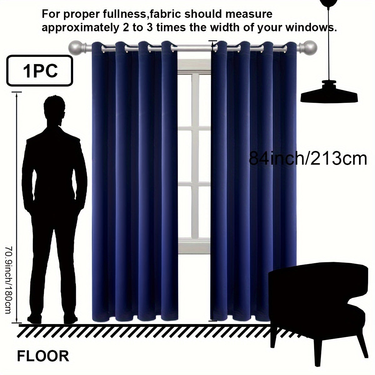 Insulation Blackout Circle Curtains for Bedrooms and Living Rooms Noise Blocker