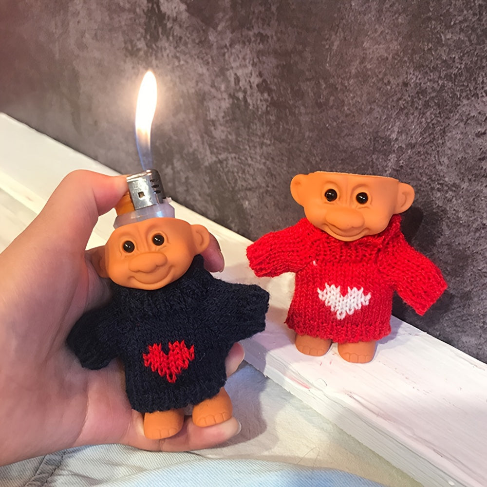 Unisex Silicone Doll Lighter Holder Cute Rubber Bracket with Buckle