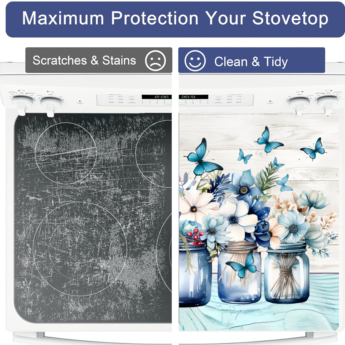 Katta oshxona himoya mato 72x52cm, sirgʻalmas, issiqlik va chizishga qarshi, stol usti pad