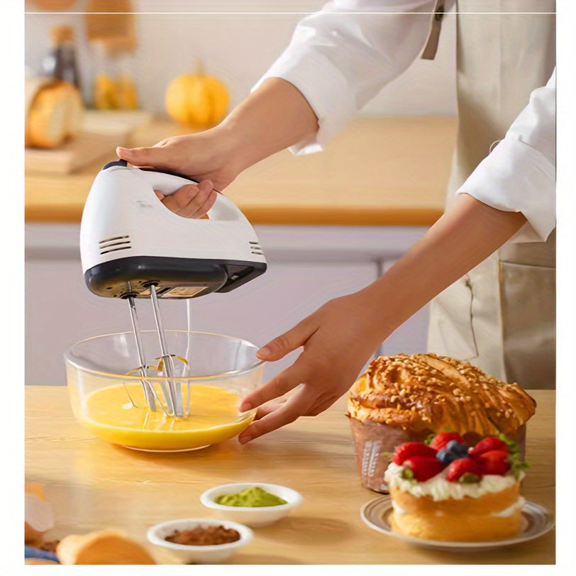 Electric Hand Mixer with 7 Speeds 15W Motor for Baking and Whipping