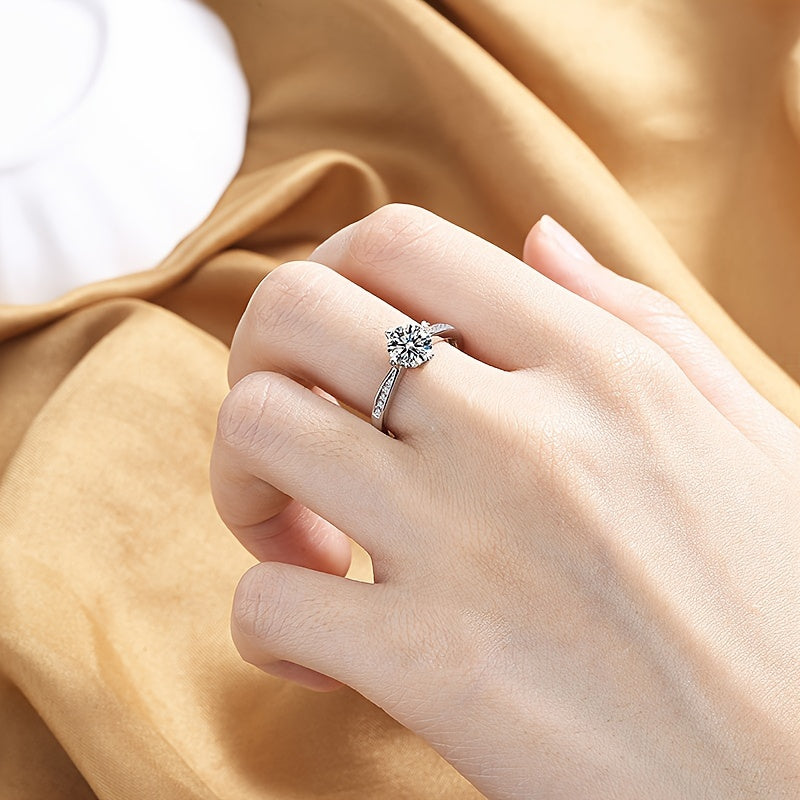 Uchun ajoyib yurak shaklidagi zirkoni to'y uzuk - Ideal 14-fevral sovg'asi, mis halqa