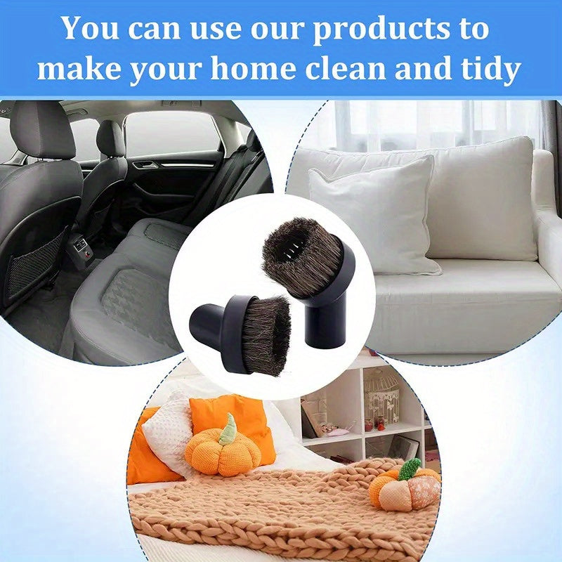 A61T-32mm Круглая щетка для пыли, черная лошадиная шерсть, 25 мм, без аккумулятора, не заряжена, для пылесоса.