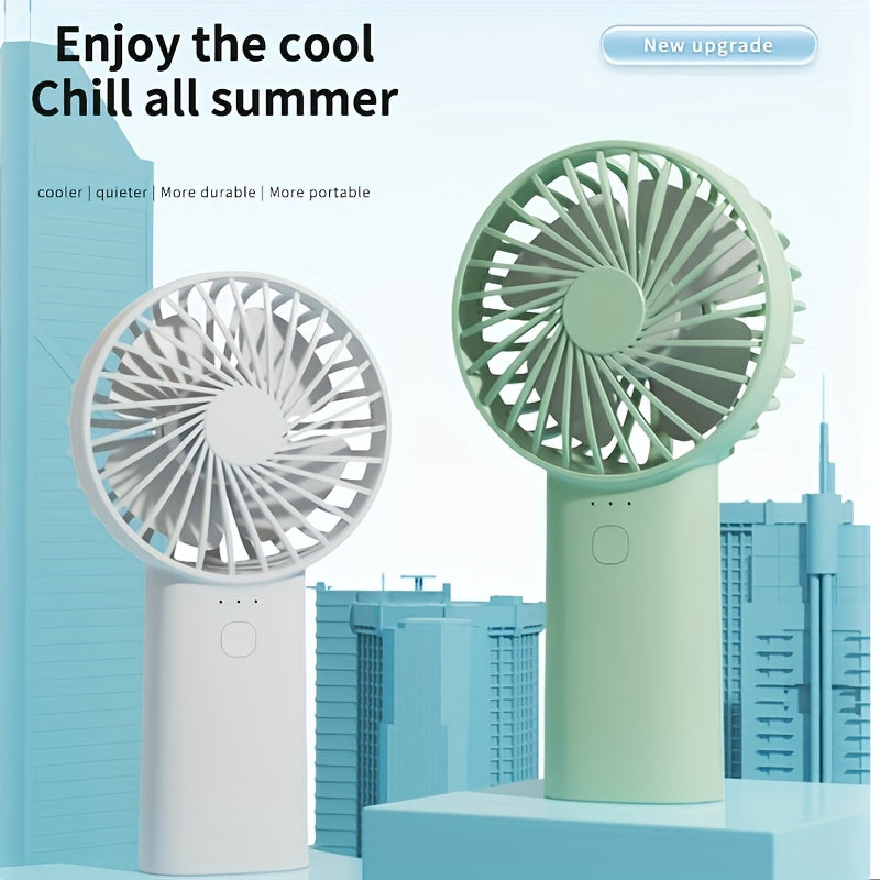 Compact USB Rechargeable Handheld Fan with 1500mAh Battery, Portable Personal Cooling Device