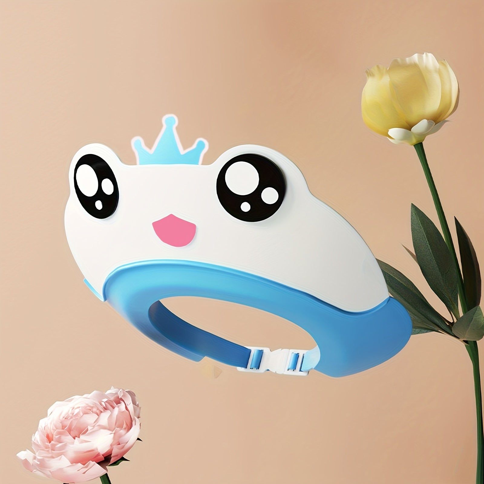 Baby Shower Cap Waterproof with Ear Shield for Infants 0-3 Years Pink Blue