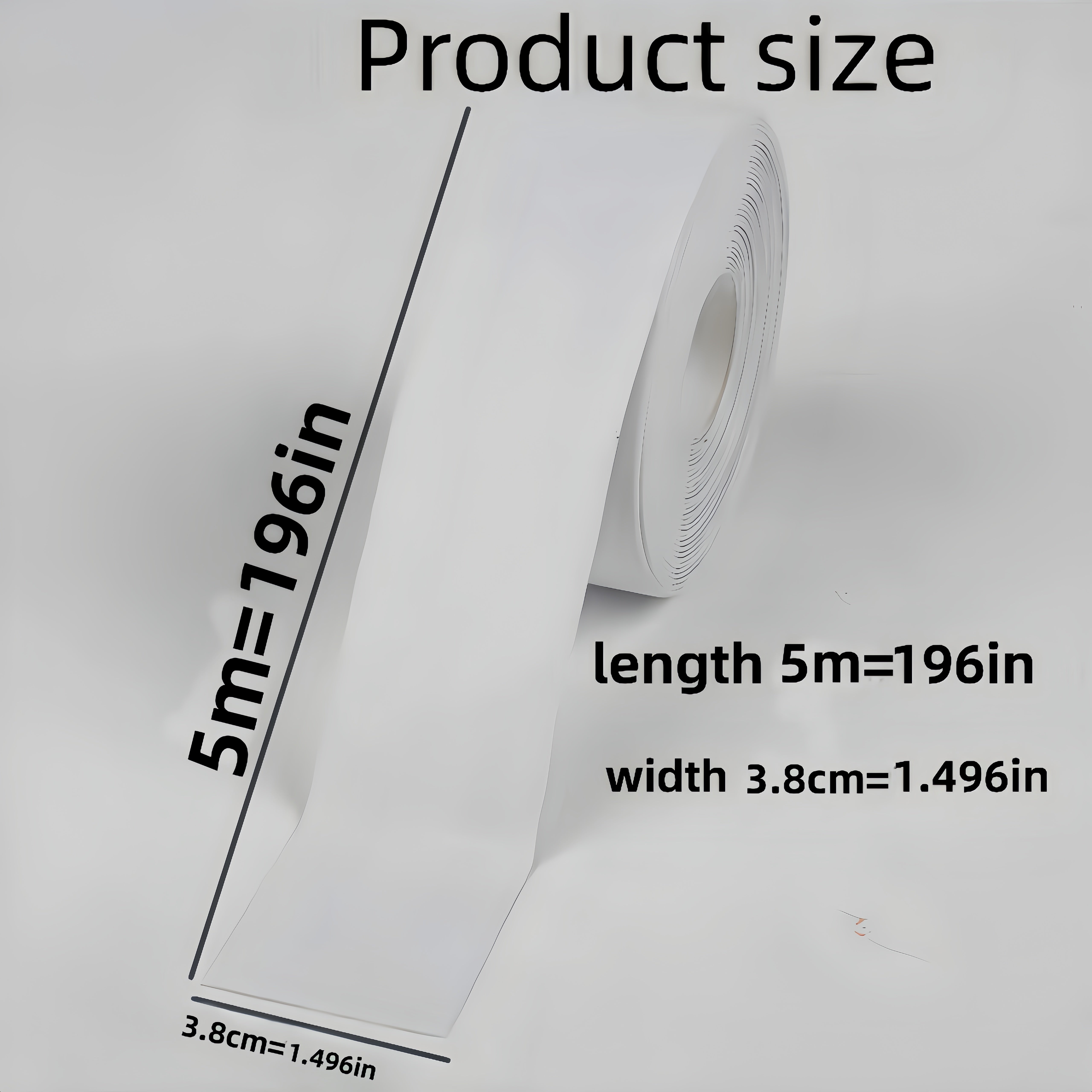 Self-Adhesive Waterproof Sealant Tape 5m x 3.8cm for Bathroom Kitchen Toilet