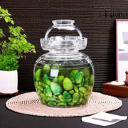 Glass Fermentation Jar 1500ml with Lid for Pickling Kimchi Sauerkraut Water Seal