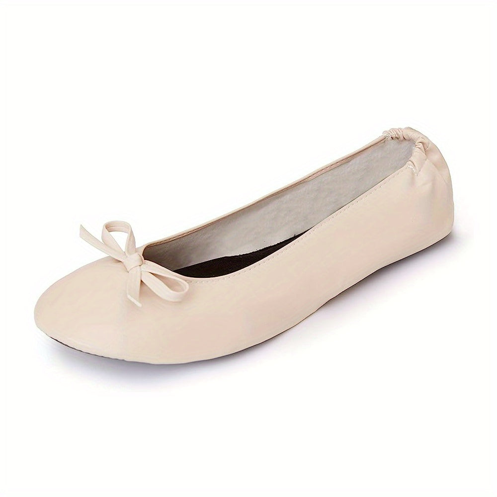 Women's Foldable Ballet Flats Wedding Party Roll-Up Slippers Comfortable Shoes