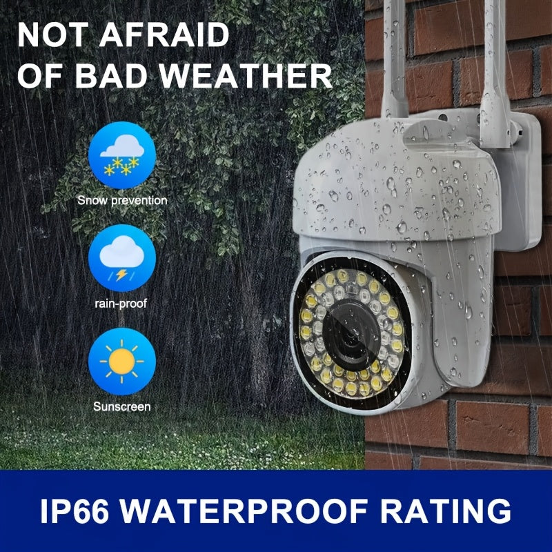 2MP WiFi Xavfsizlik Kamerasi PTZ Avtomatik Kuzatuv, Kechqurun Ko‘rish, Ikki Yo‘nalishli Audio, 355° Pan, 1080p