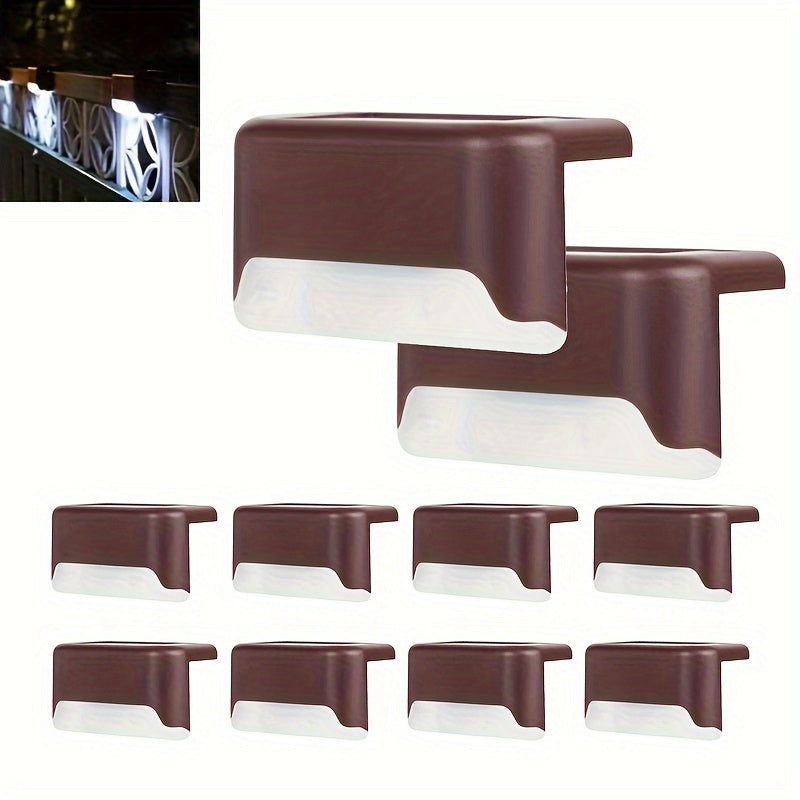 Pack de 8 luces solares para exteriores para escaleras, cercas, patios, jardines y caminos, impermeables