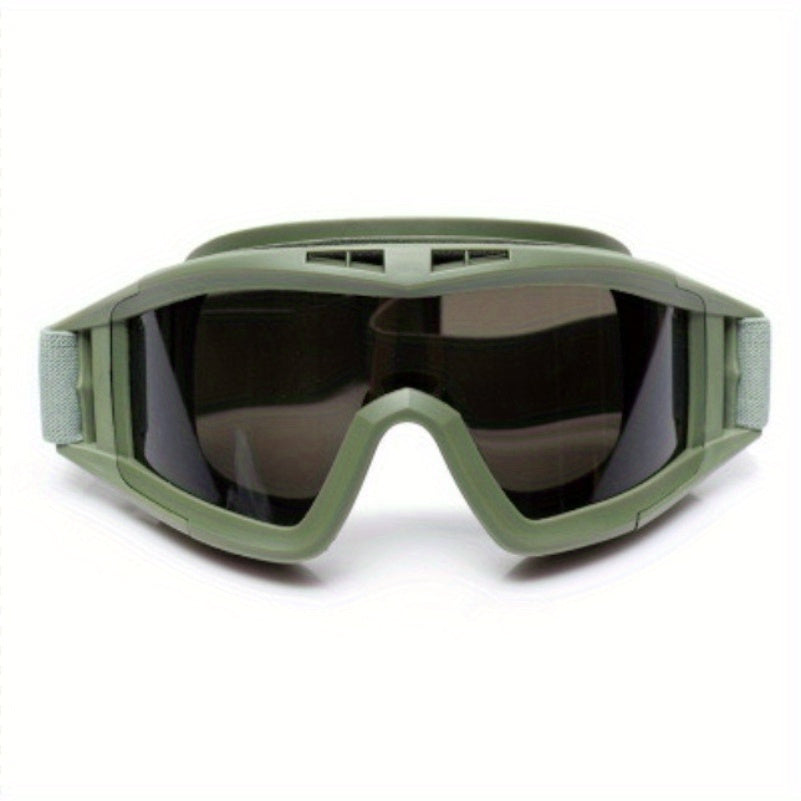 Gafas deportivas para exteriores Antivaho Resistentes a la arena Protección UV Correa ajustable Negro Caqui Verde militar