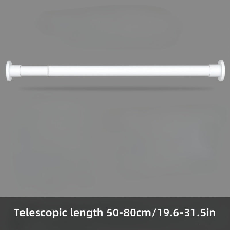 Barra de cortina telescópica de metal ajustable con tensión de resorte, diseño sin taladro para ducha y ventana