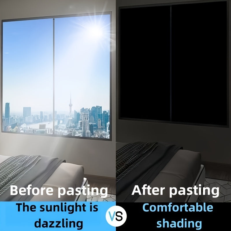 Черная пленка для окон, теплоизоляция, защита от солнца, наклейка для конфиденциальности, 25% пропускания света, 0.5x10м