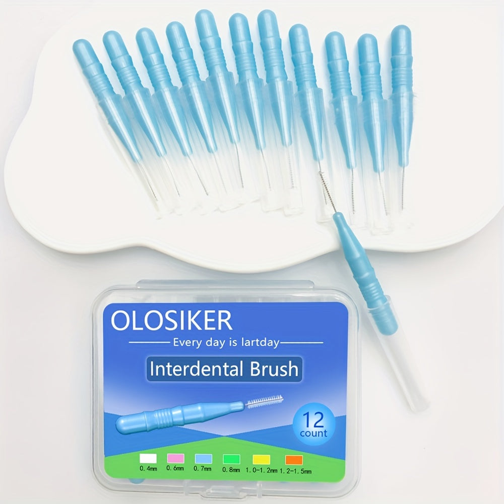 12-to'plam tish oral interdental cho'tkalar PE material aralash ranglar gum parvarishi
