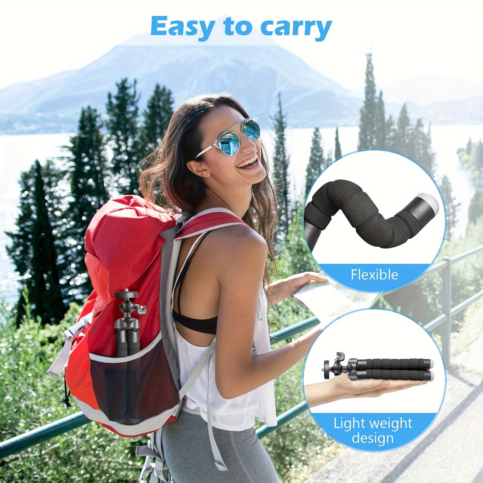 Foldable Octopus Phone Holder for iPhone and Cameras Durable Sponge Rubber