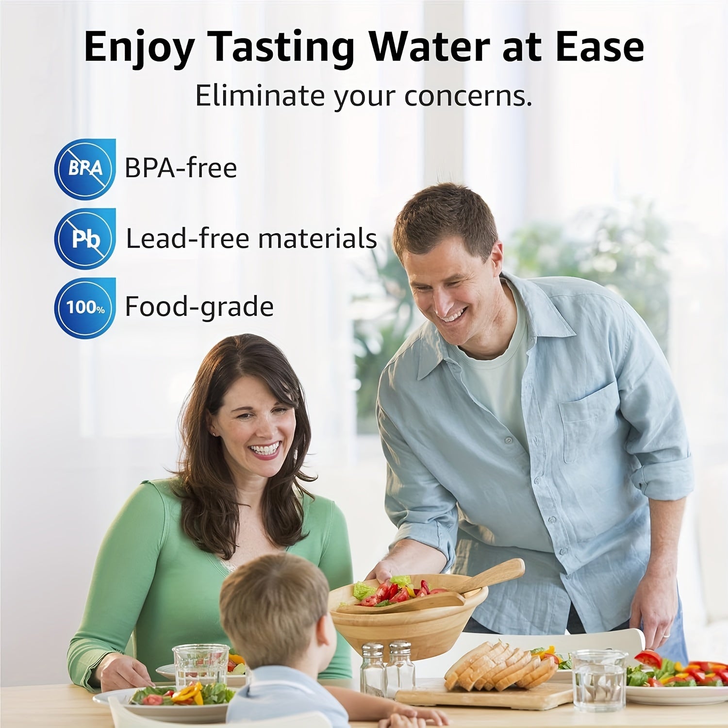 NSF-Certified Water Filter Replacement for Water Pitchers Dispensers 2 3 6 Pack