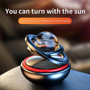 Car Interior Decoration Solar Rotating Loaves Solid Car Fragrance