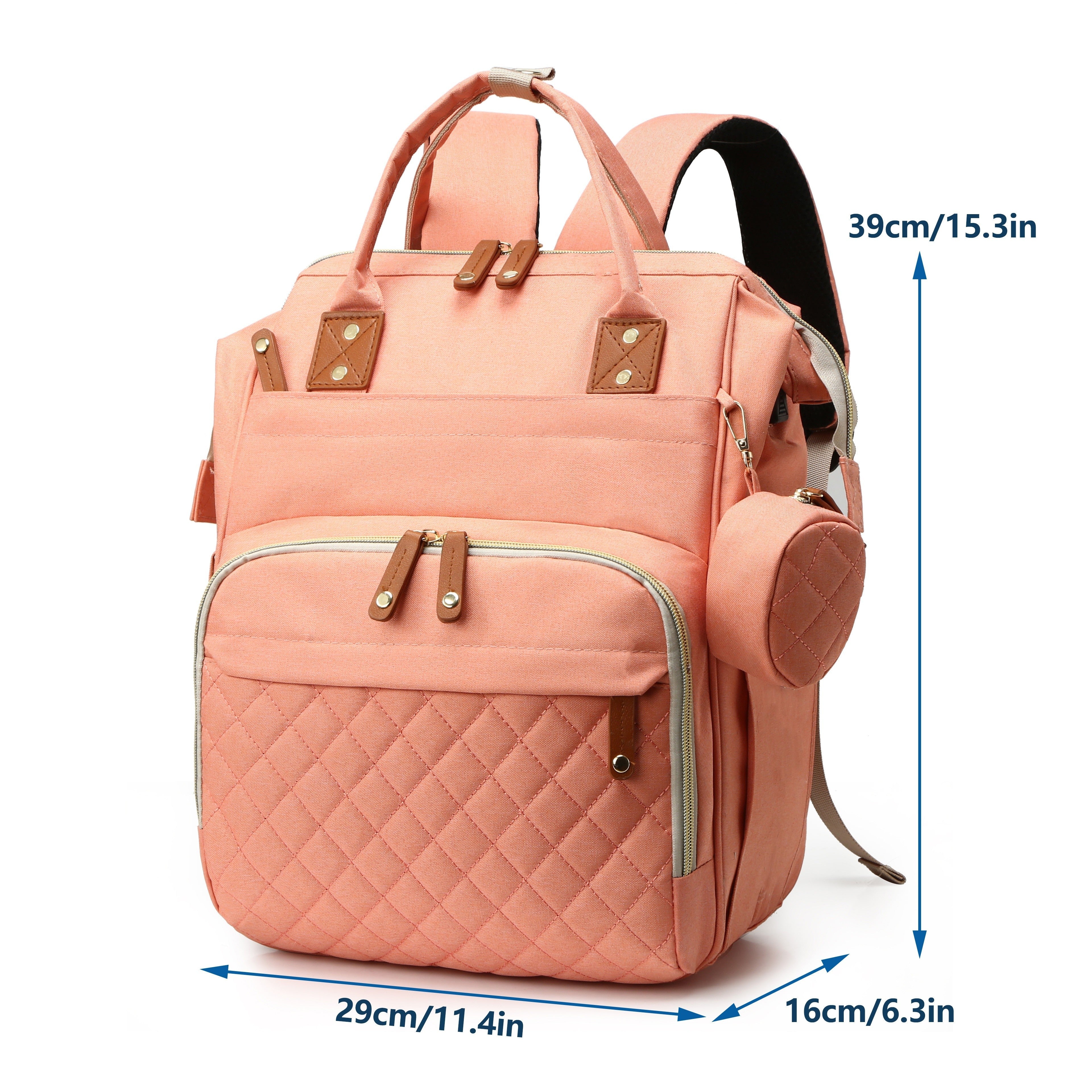 Diaper Bag Backpack Waterproof Baby Travel Bag with Spacious Storage