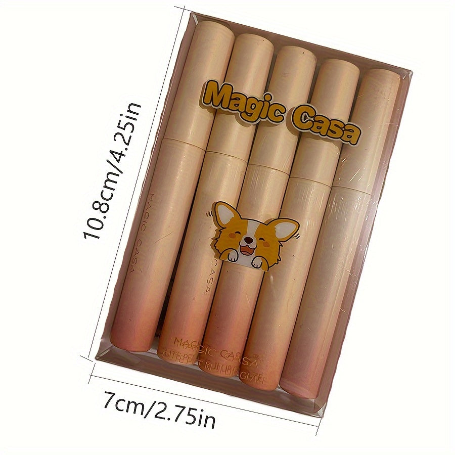 Набор матовых глянцевых помад для губ Velvet 5, водостойкая, стойкая, не тускнеющая, не выцветающая помада