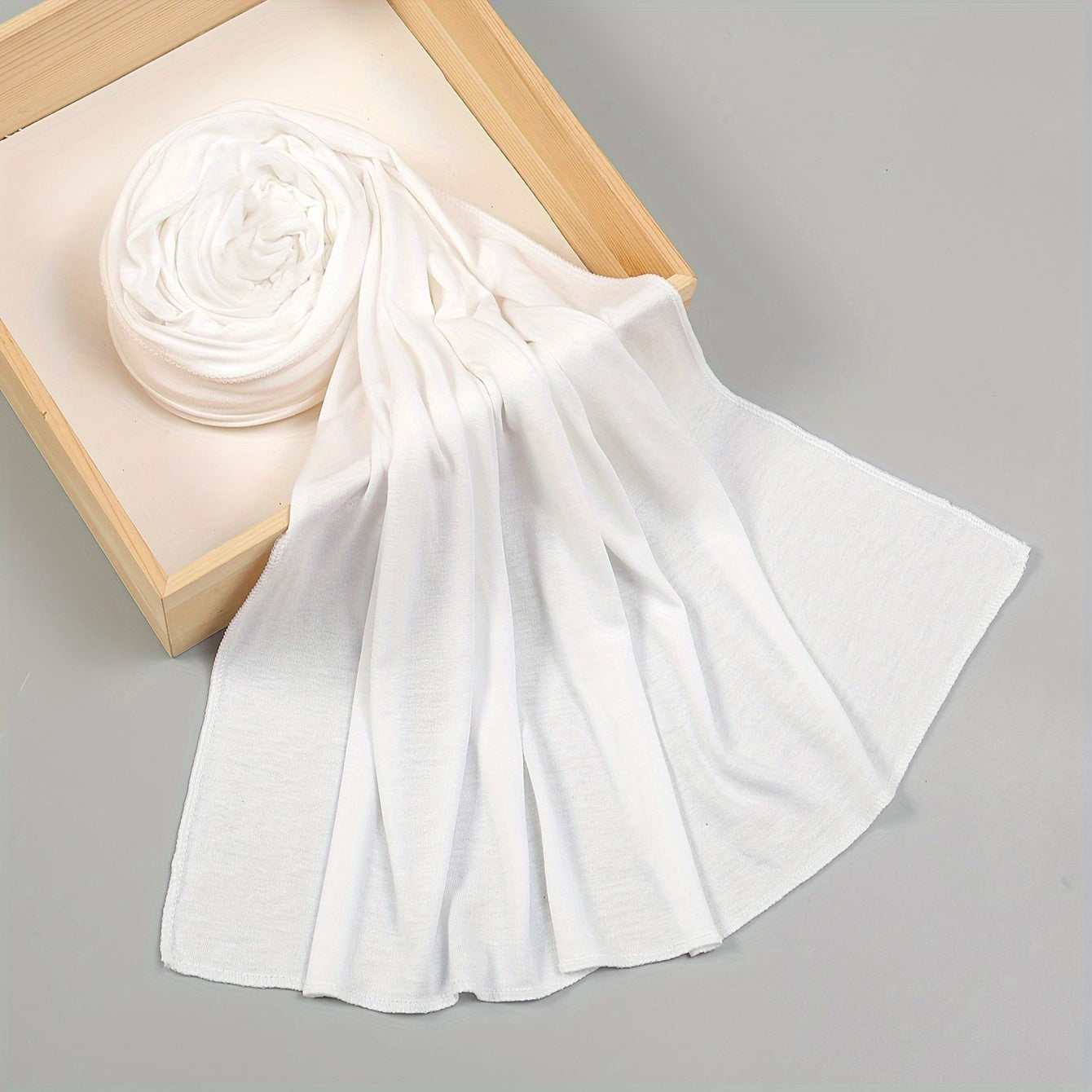 Windproof Sunscreen Shawl for Women Soft Breathable Muslim Hijab Solid Color