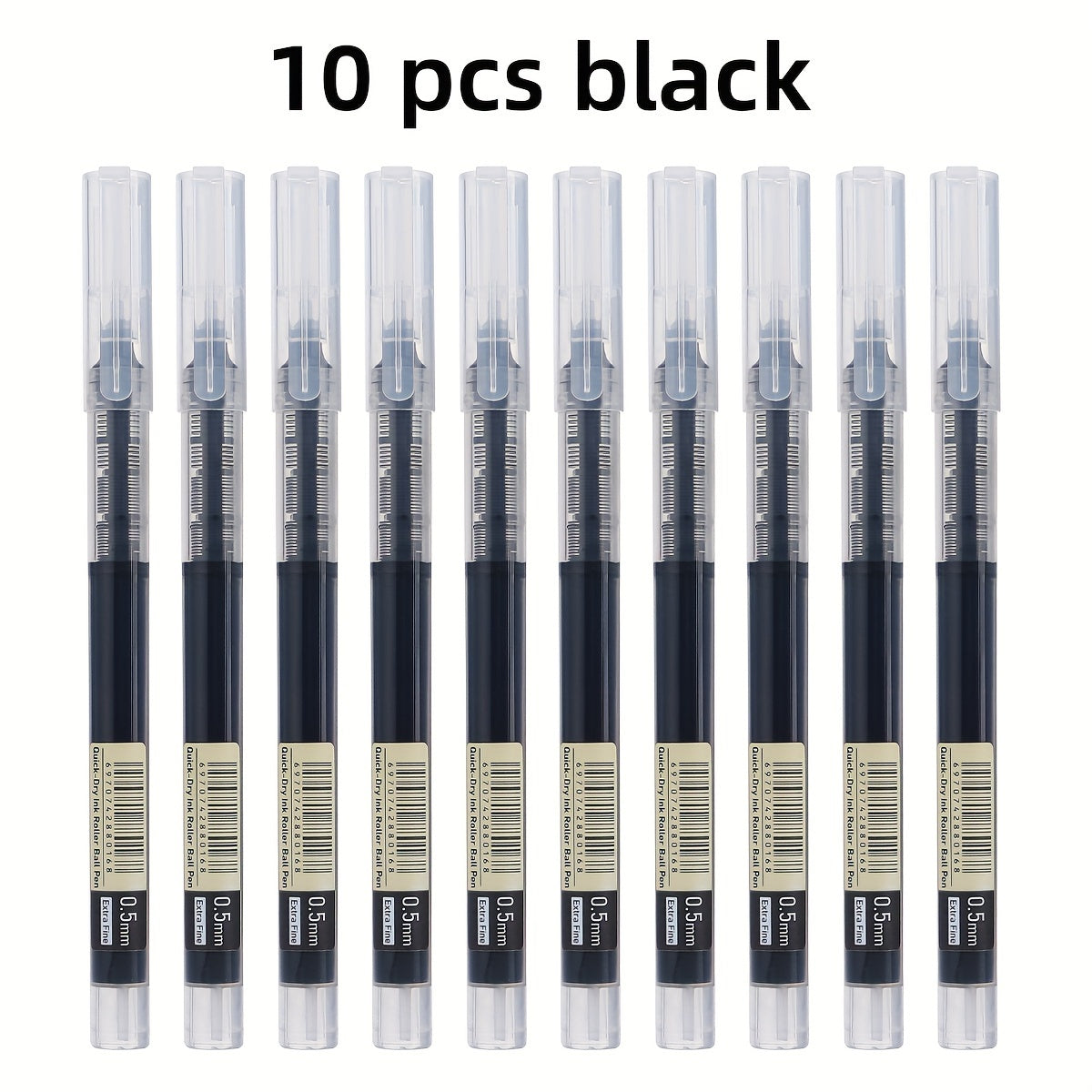 30pcs Ballpoint Pens Set 0.5mm Quick Drying Ink Black Blue Red for School Office