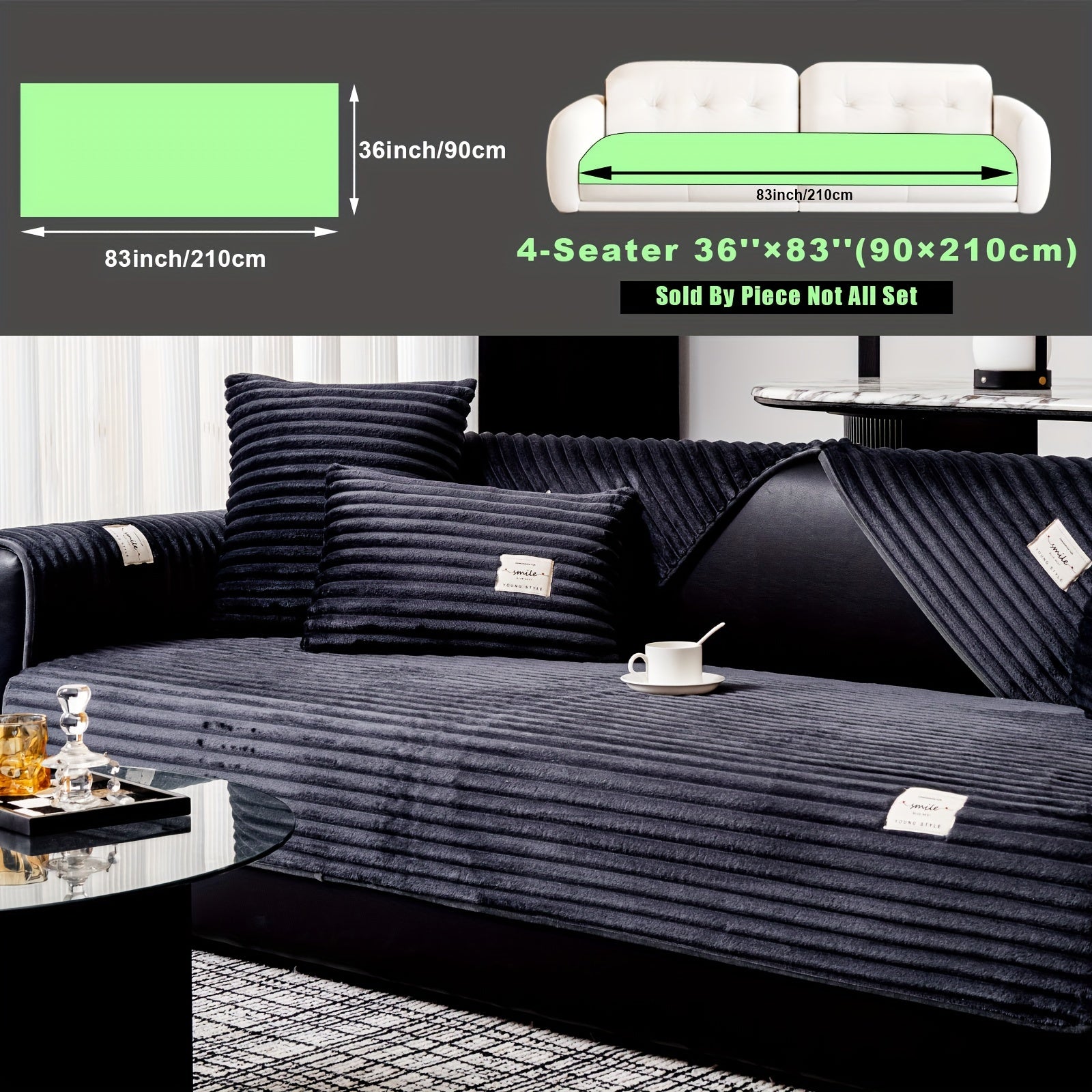 Плюшевый чехол на диван из бархата, противоскользящий, для домашних животных, моющийся в машине, современный стиль, все размеры