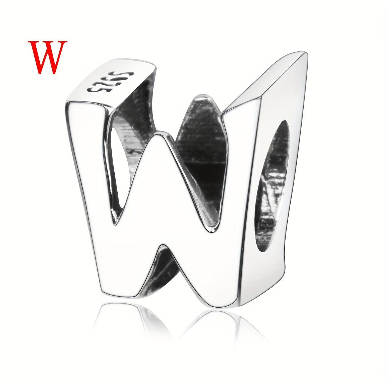 925 Sterling Silver Alphabet Letter Charms Beads for DIY Jewelry Making