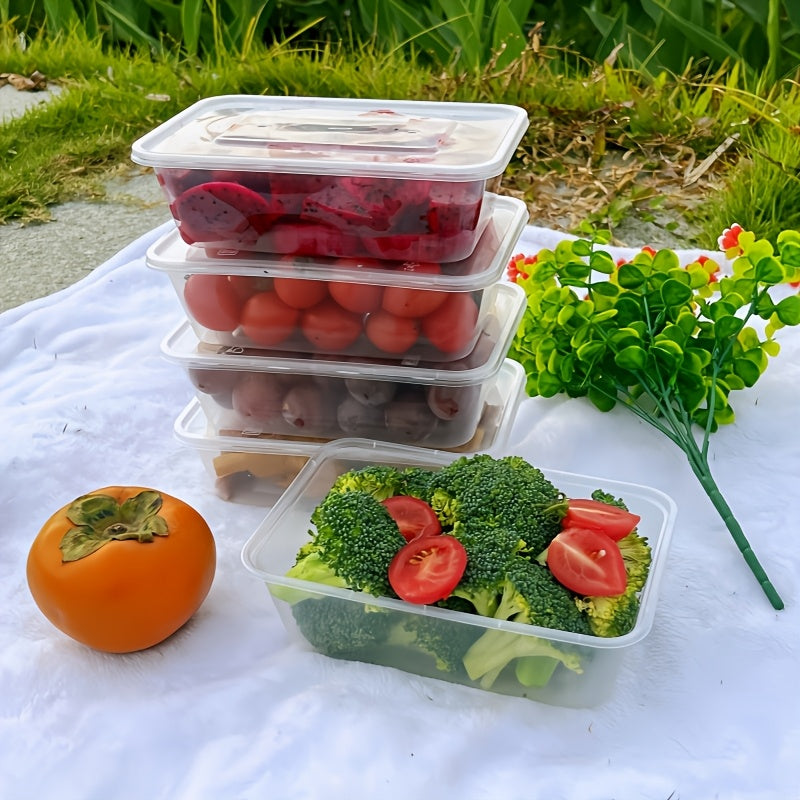 38 Clear Square Meal Prep Containers with Lids 22oz BPA-Free Microwave Freezer Safe