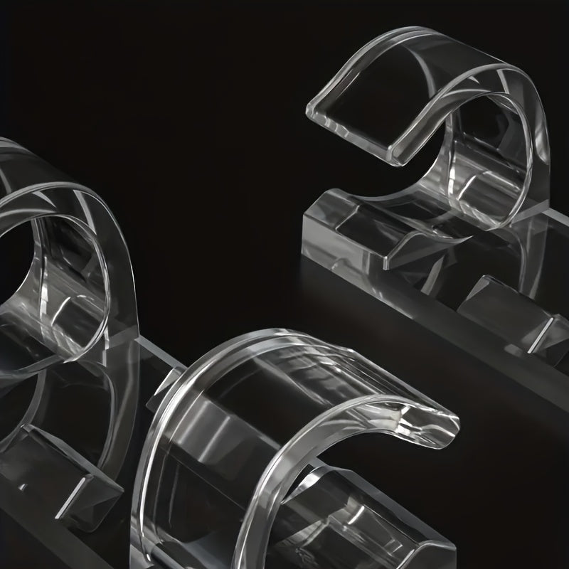 20/60 шт. прозрачных пластиковых самоклеящихся зажимов для кабелей для организации проводов на стенах и столах