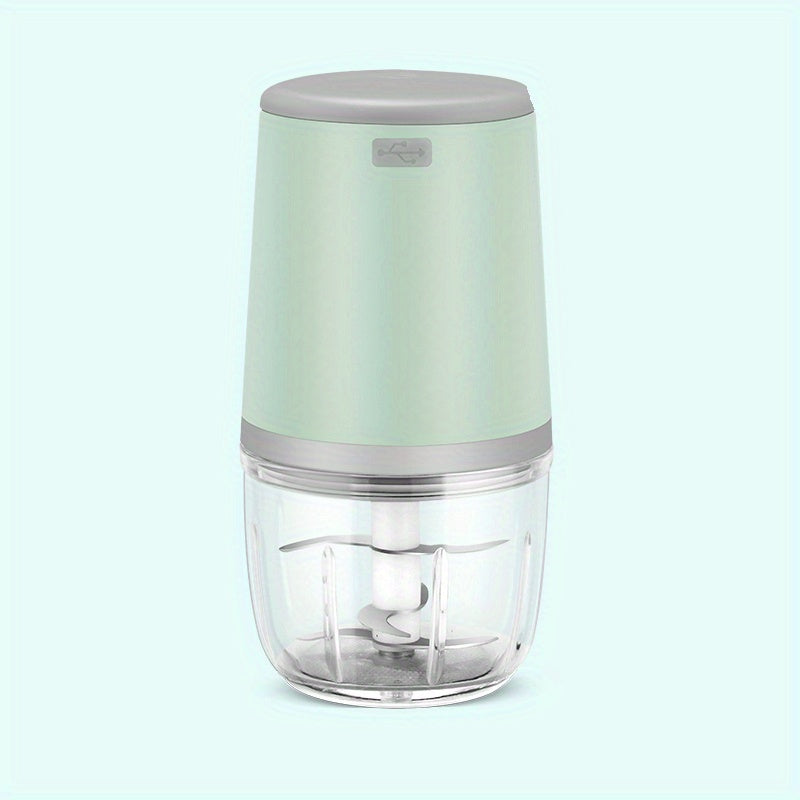 Electric Meat Grinder and Food Processor 600ML Glass Cup Rechargeable 148W