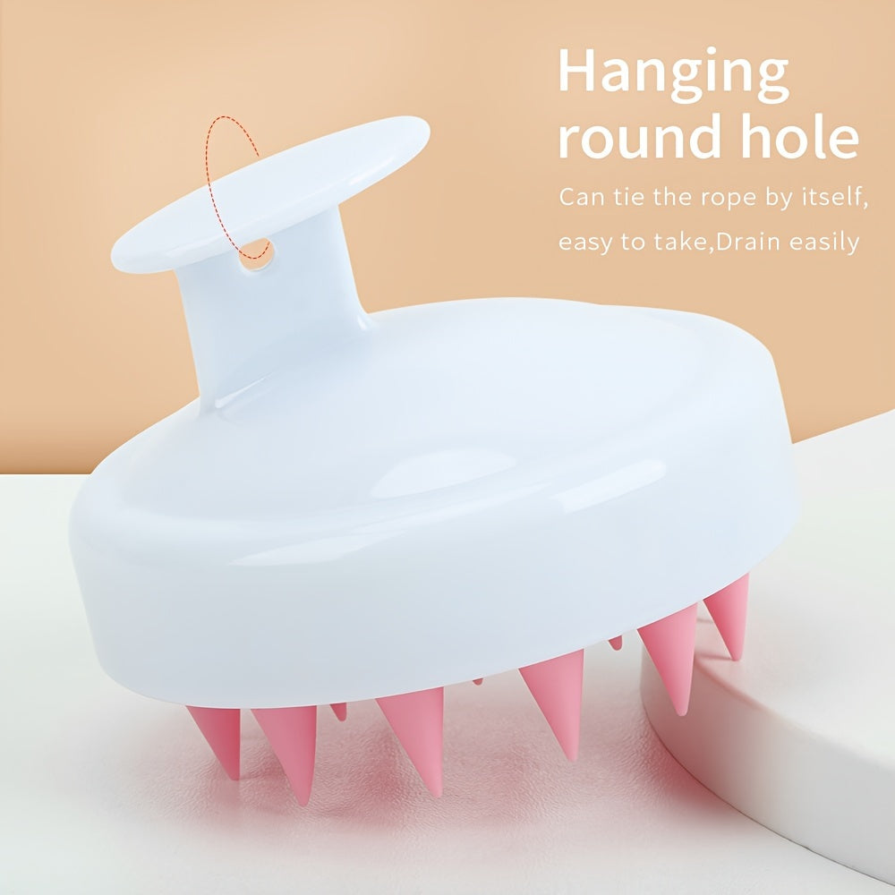 Silicone Scalp Massager and Shampoo Brush for Hair Growth Dandruff Removal Non-Electric Fragrance-Free Tool