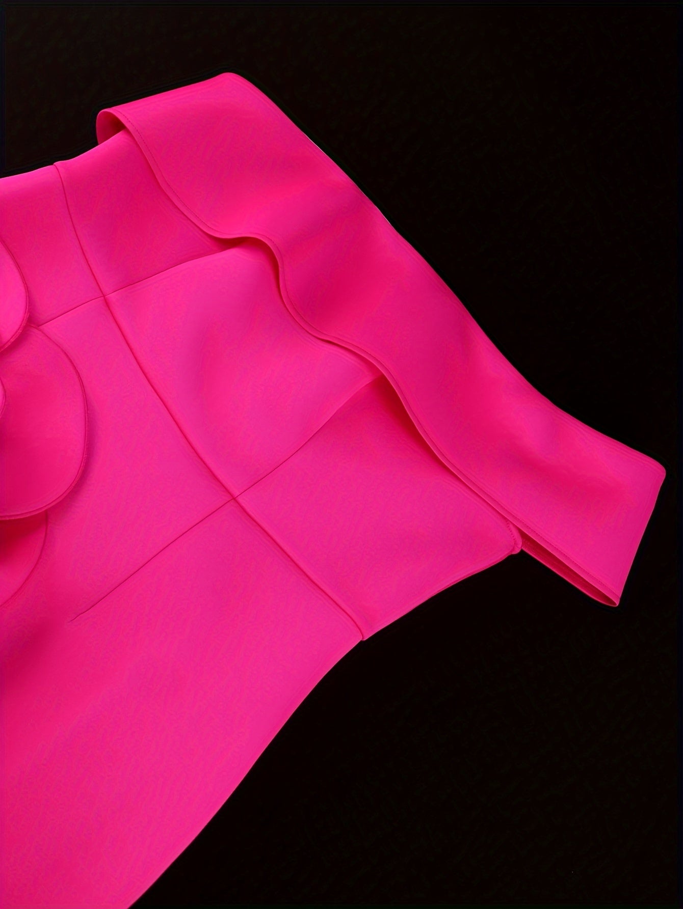 Women's Evening Dress Off Shoulder Large Flower Patchwork Party Formal