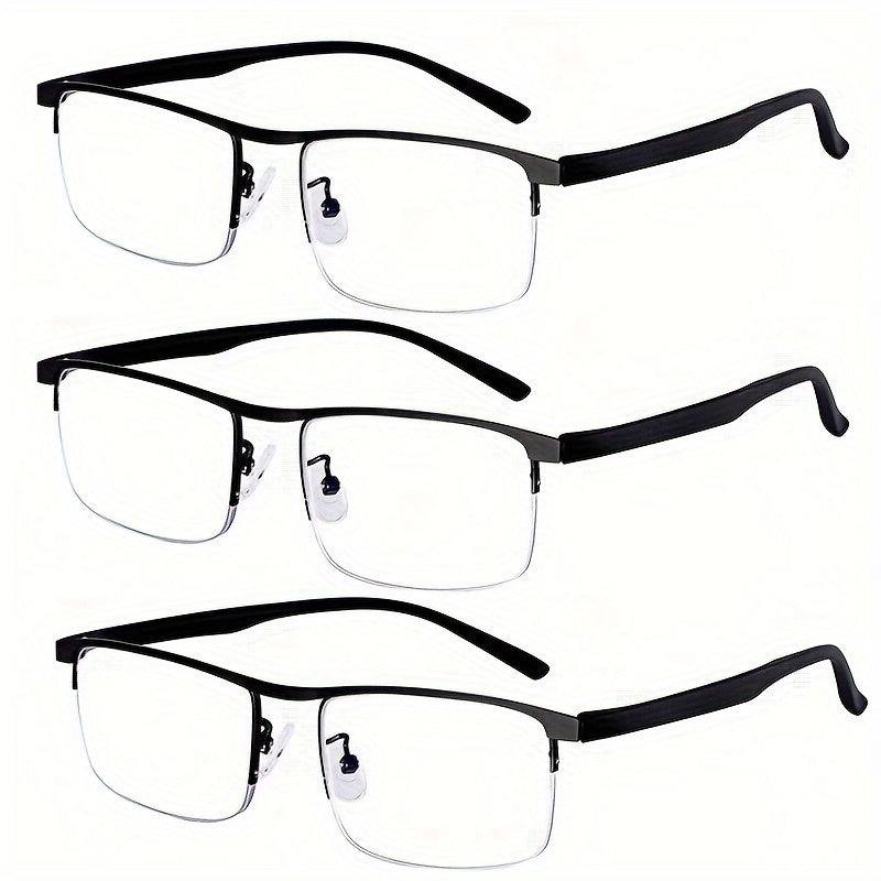 Unisex Dual-Purpose Reading Glasses with Blue Light Protection and Half-Frame