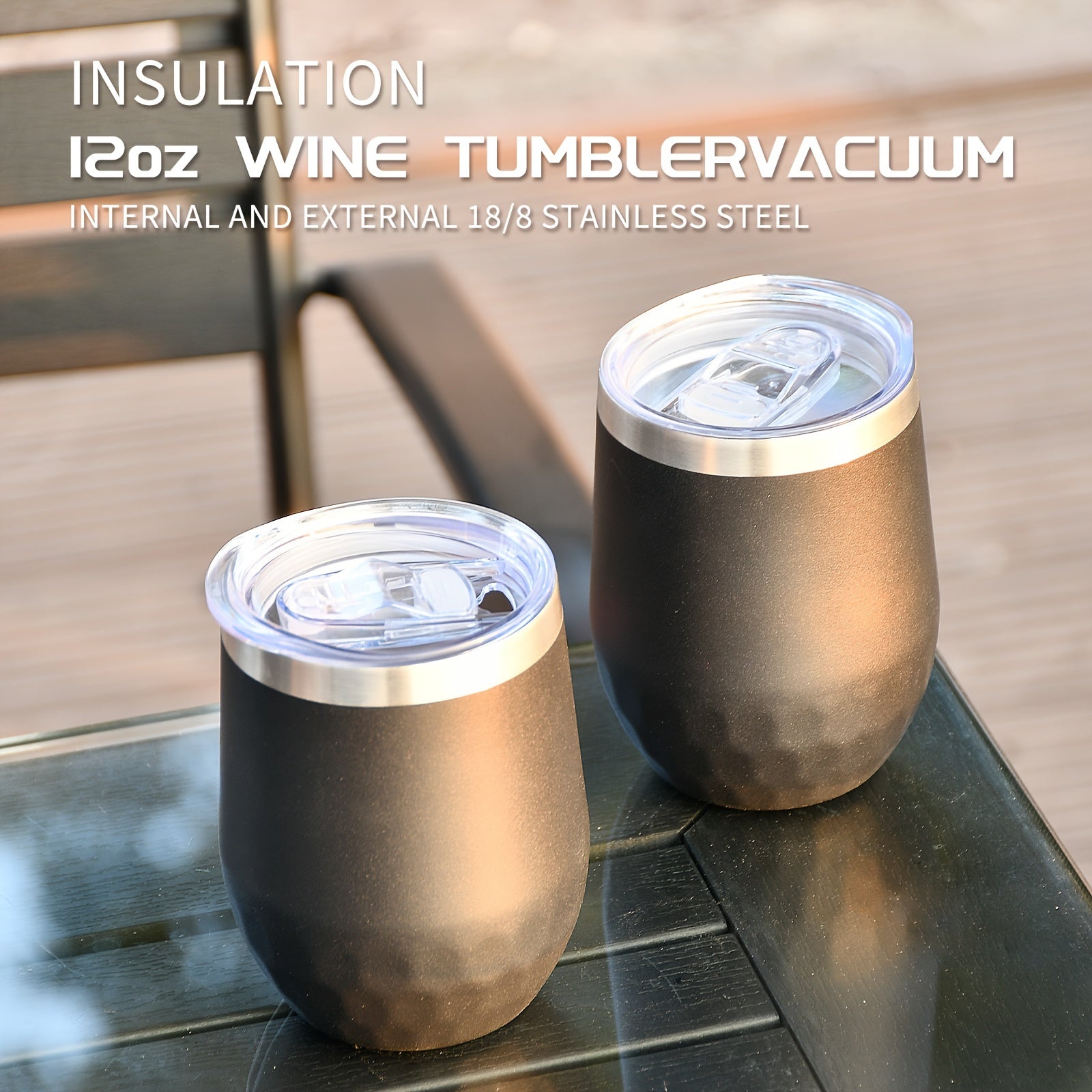 Double Wall Vacuum Travel Mug 6oz 12oz Coffee Tumbler with Lid for Hot Cold Drinks