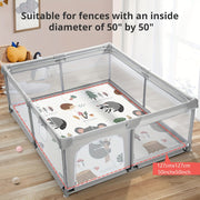 Alfombra de juego plegable para niños 127x127 cm de espuma PE con doble cara, patrón de koala y estrella