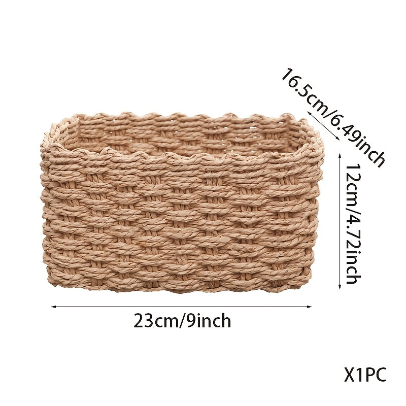 Средняя плетёная корзина для хранения верблюд для кухни, ванной, спальни, гостиной, общежития, органайзер для стола