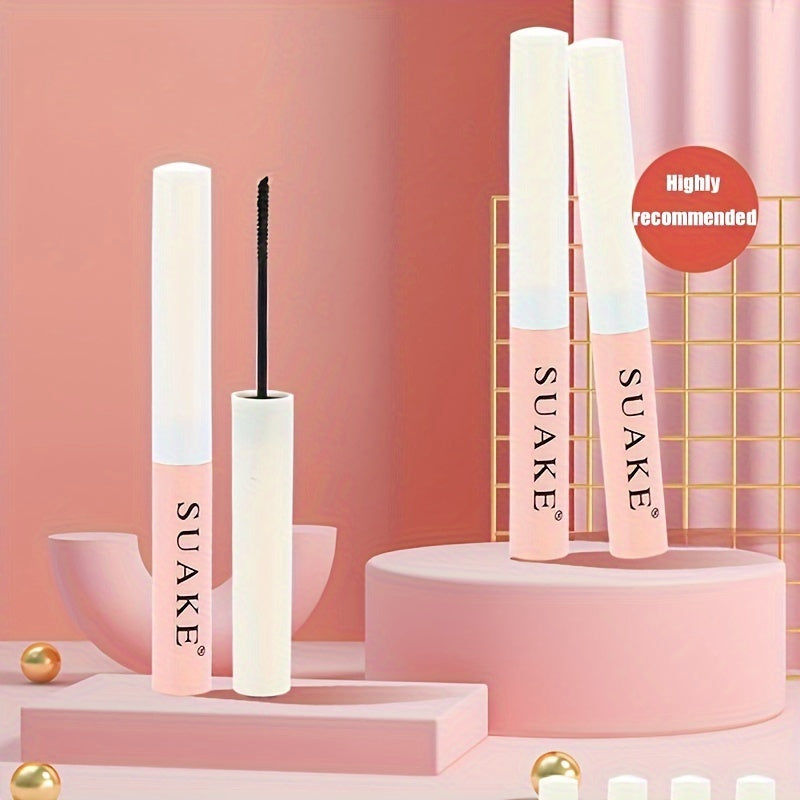 Waterproof Natural Fiber Mascara for Lengthening Curling and Volumizing Black Lashes