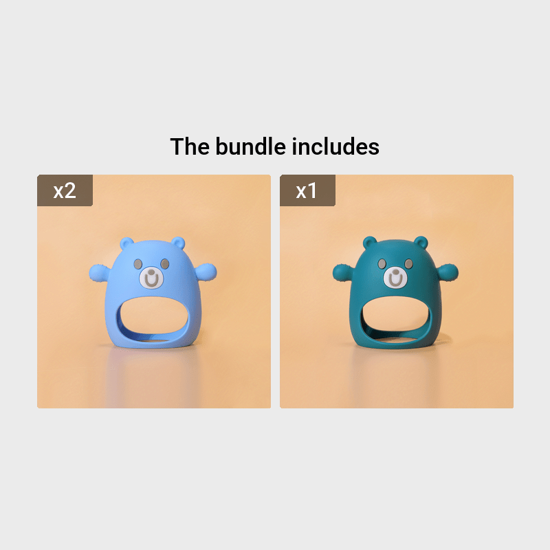 Силиконовая прорезыватель для малышей от 6 месяцев, без BPA, жевательная игрушка, ручной соска