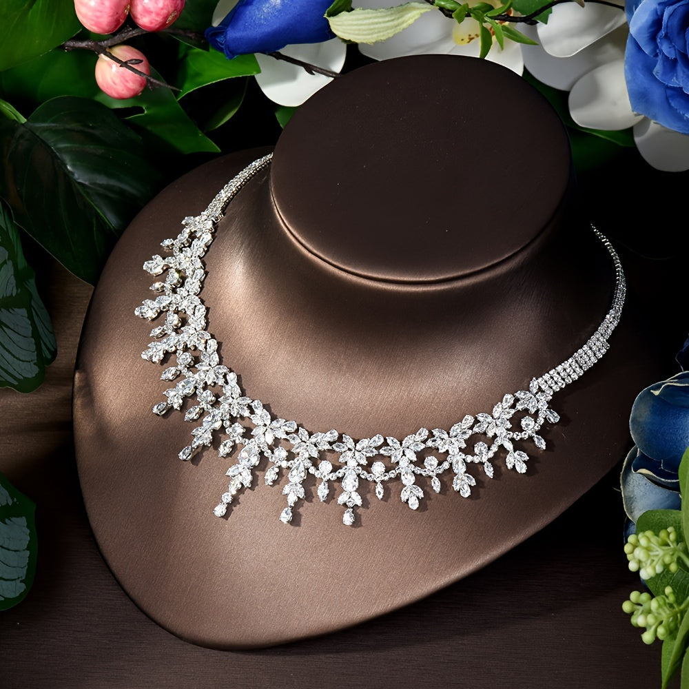 Luxury Jewelry Set for Women with Synthetic Zirconia and Middle Eastern Style