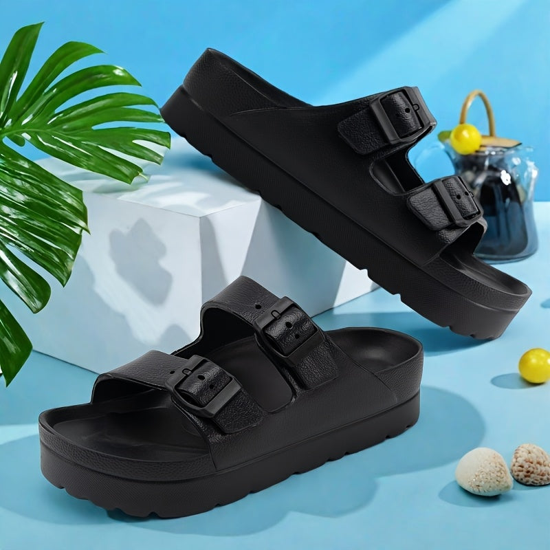 Женские нескользящие с открытым носком EVA сандалии для прогулок легкие повседневные туфли