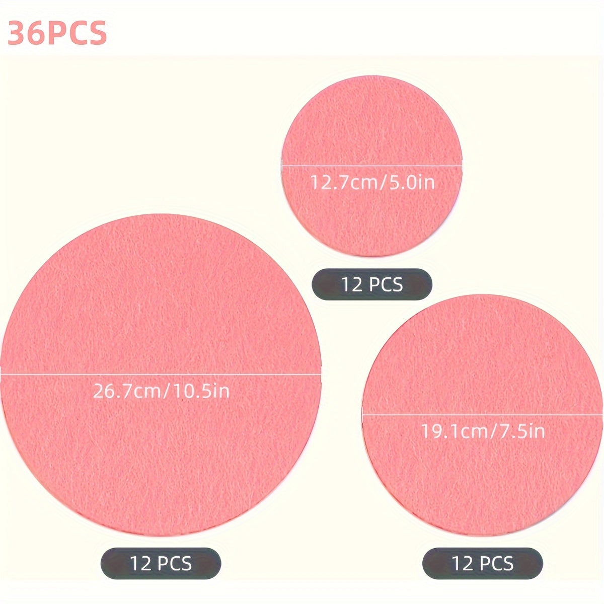 Set of 36 FeltMate Felt Pot Holders and Plate Separators for Cookware and Dinnerware Protection
